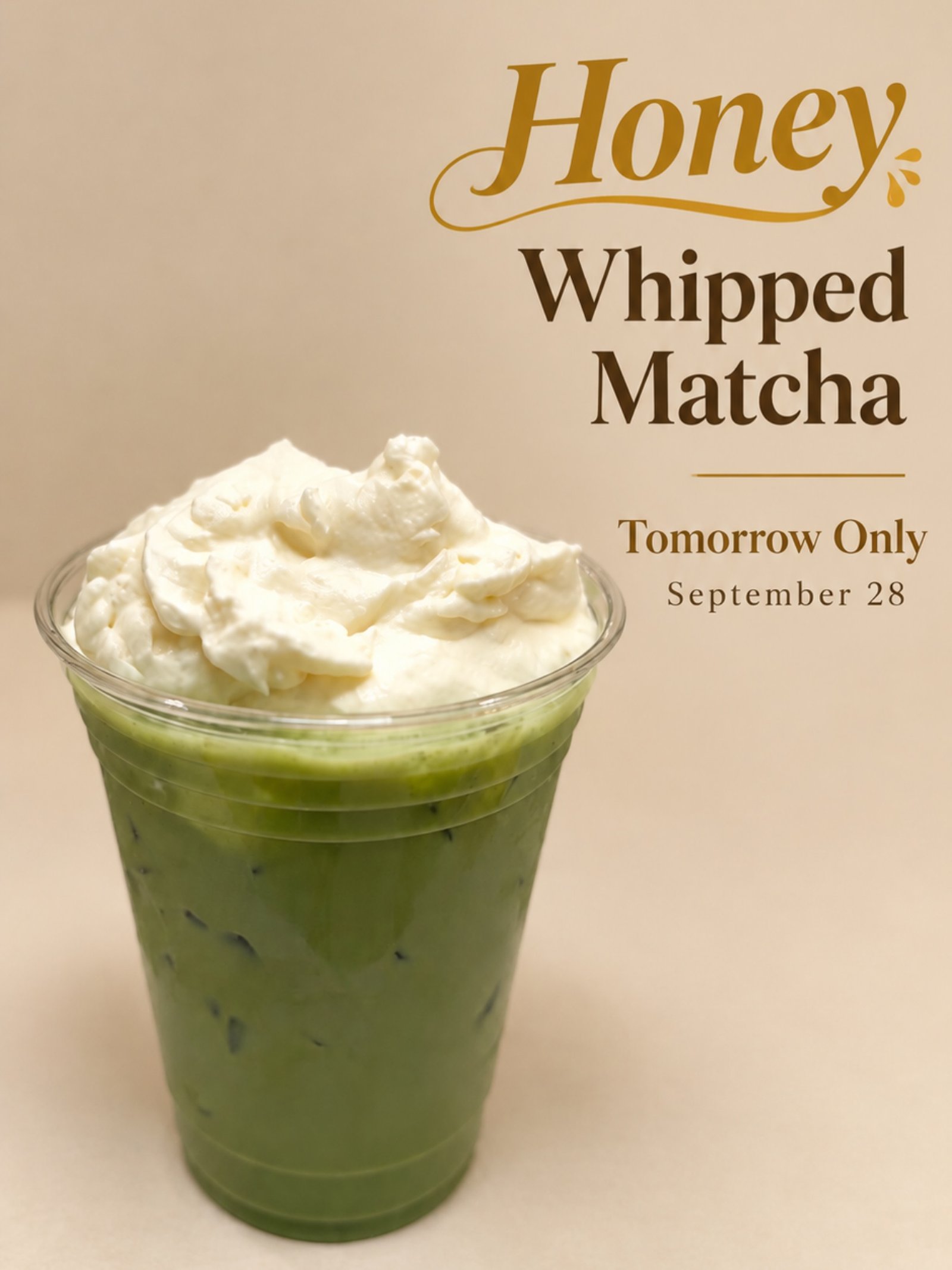Come and get your honey whipped matcha ! Tomorrow only … #abq #fypシ❤️💞❤️
